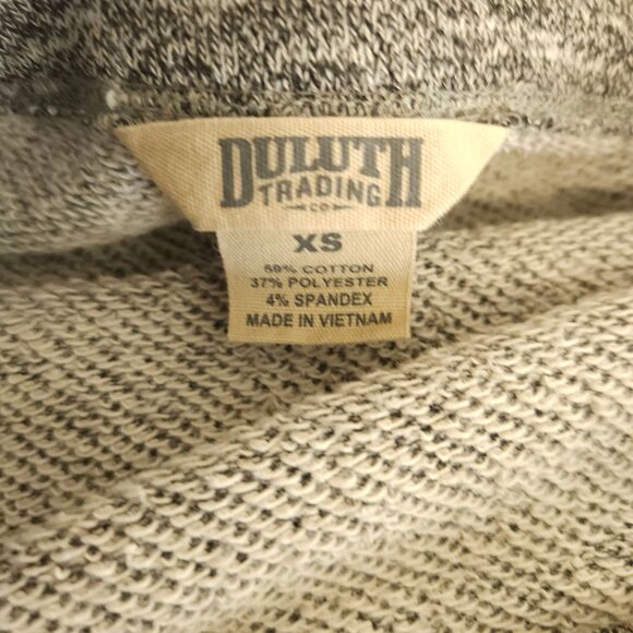 Duluth Trading Co Womens XS Gray Grey Creme de la Hem Mockneck Sweater Shirt - Picture 3 of 6